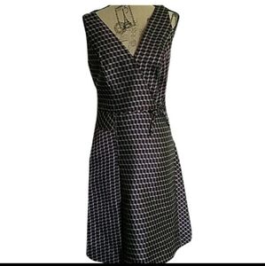 Carolina Herrera Jacquard Check Fit & Flare Dress